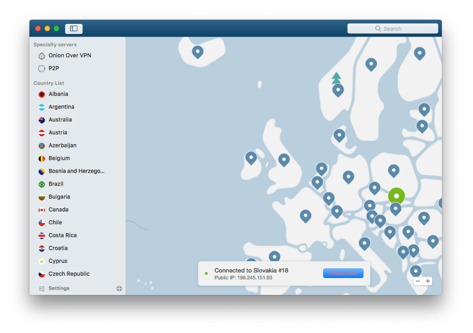 NordVPN - 404 mapovanie stránok